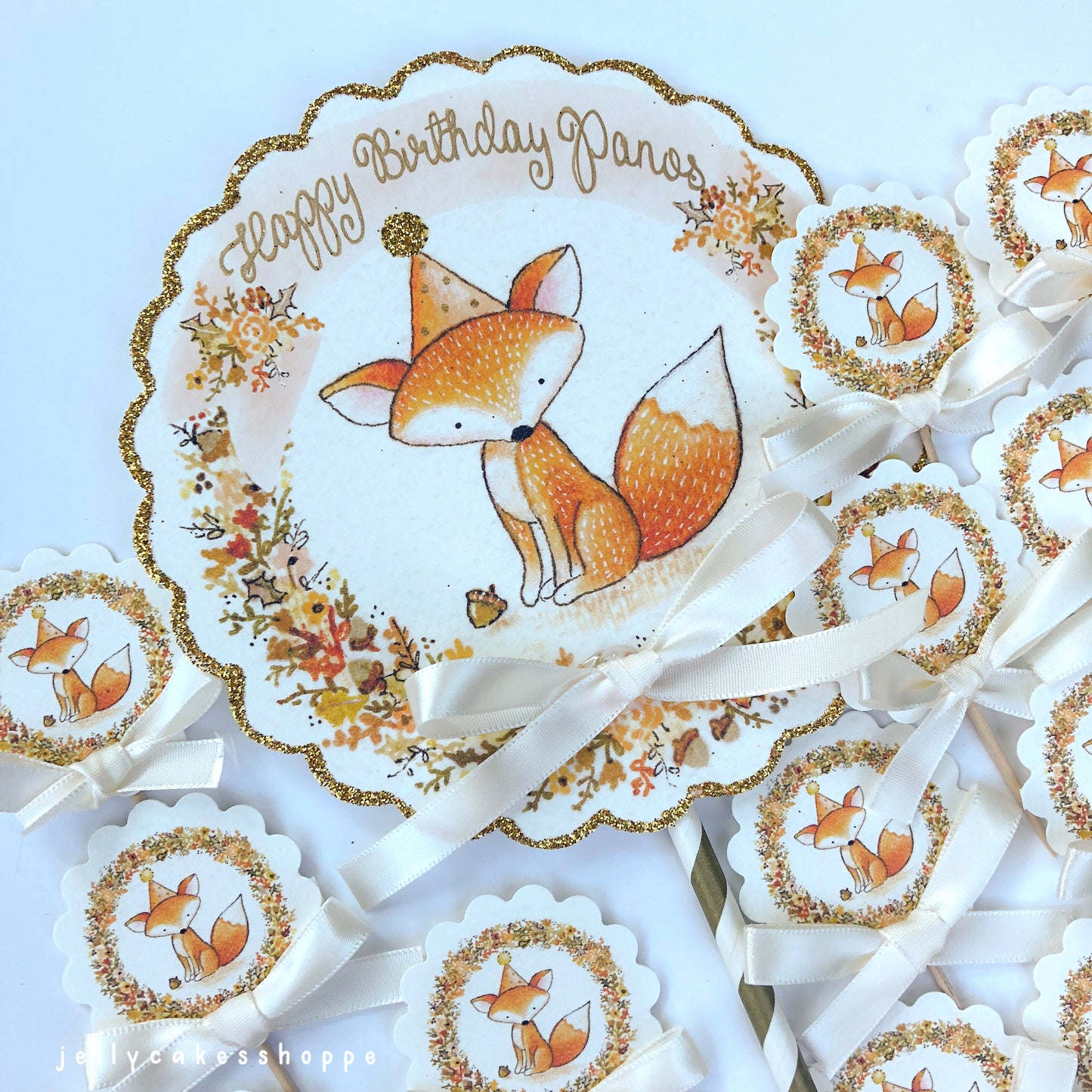 Fall Woodland Cake Decorations
