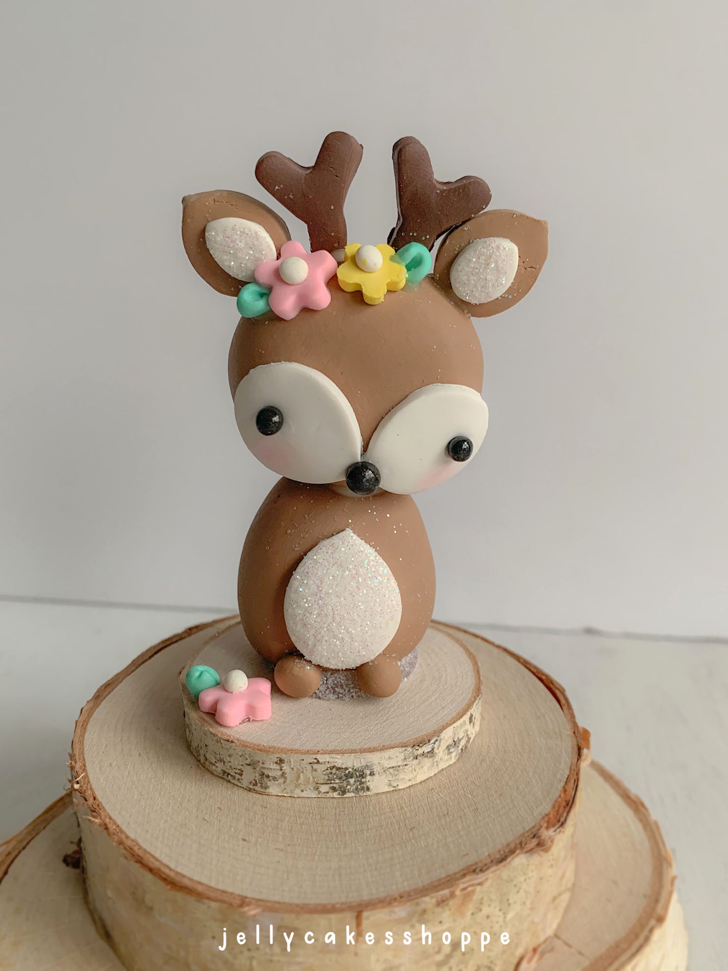 Woodland Deer Cake Topper for Girl