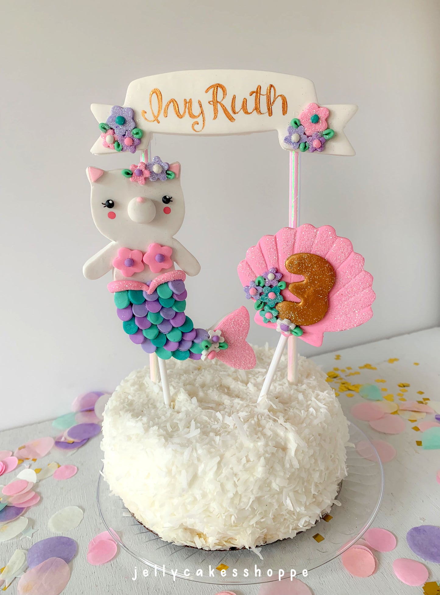 Mermaid Kitty Cake Topper