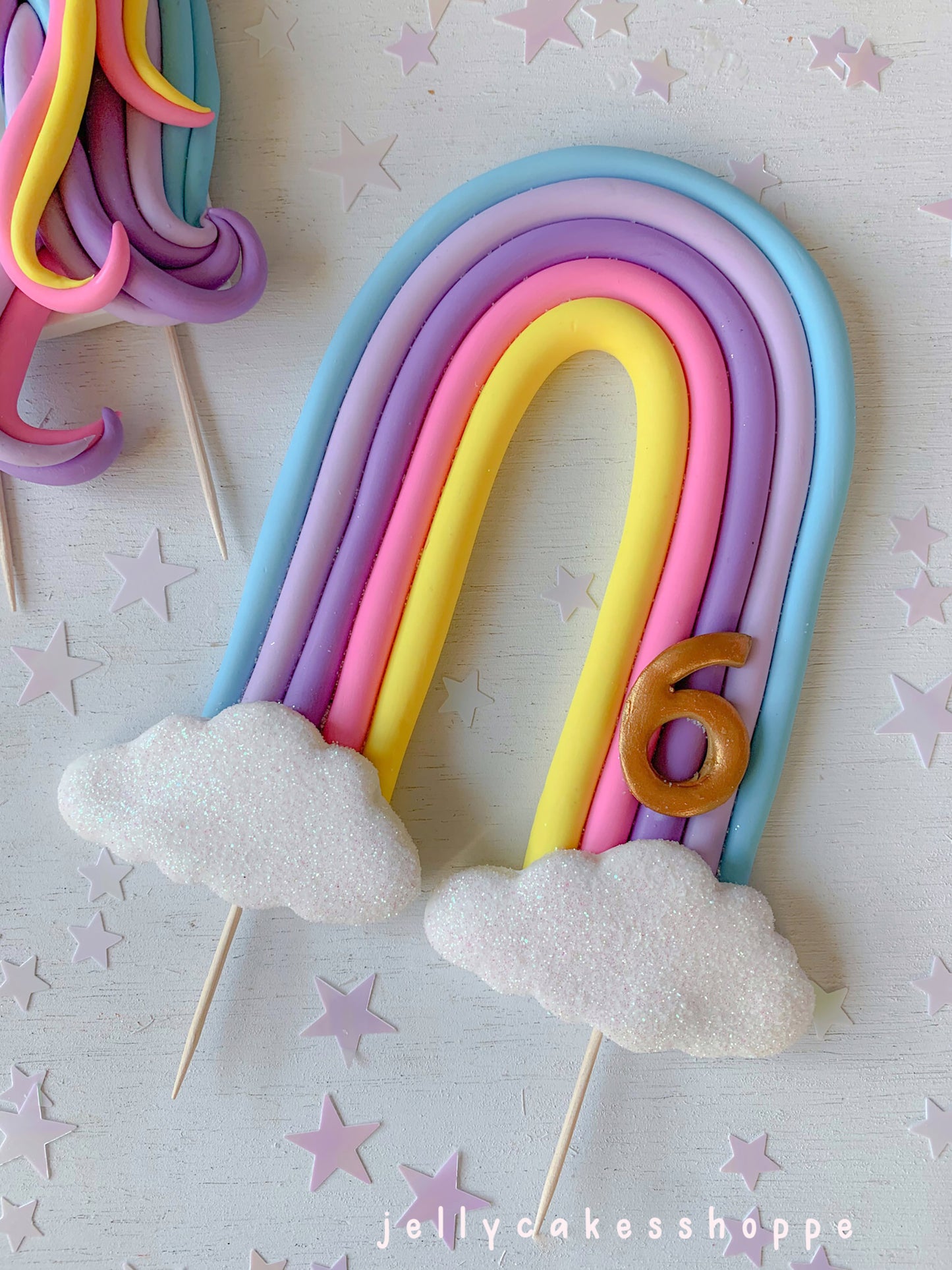 Rainbow Unicorn Cake Topper