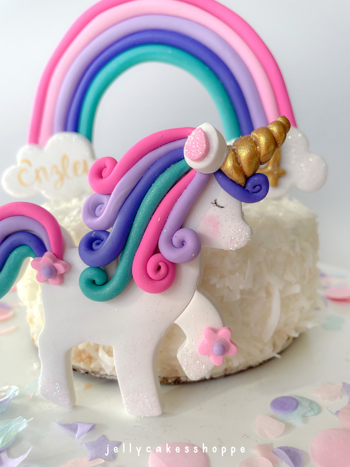 Rainbow and Unicorn Cake Decorations