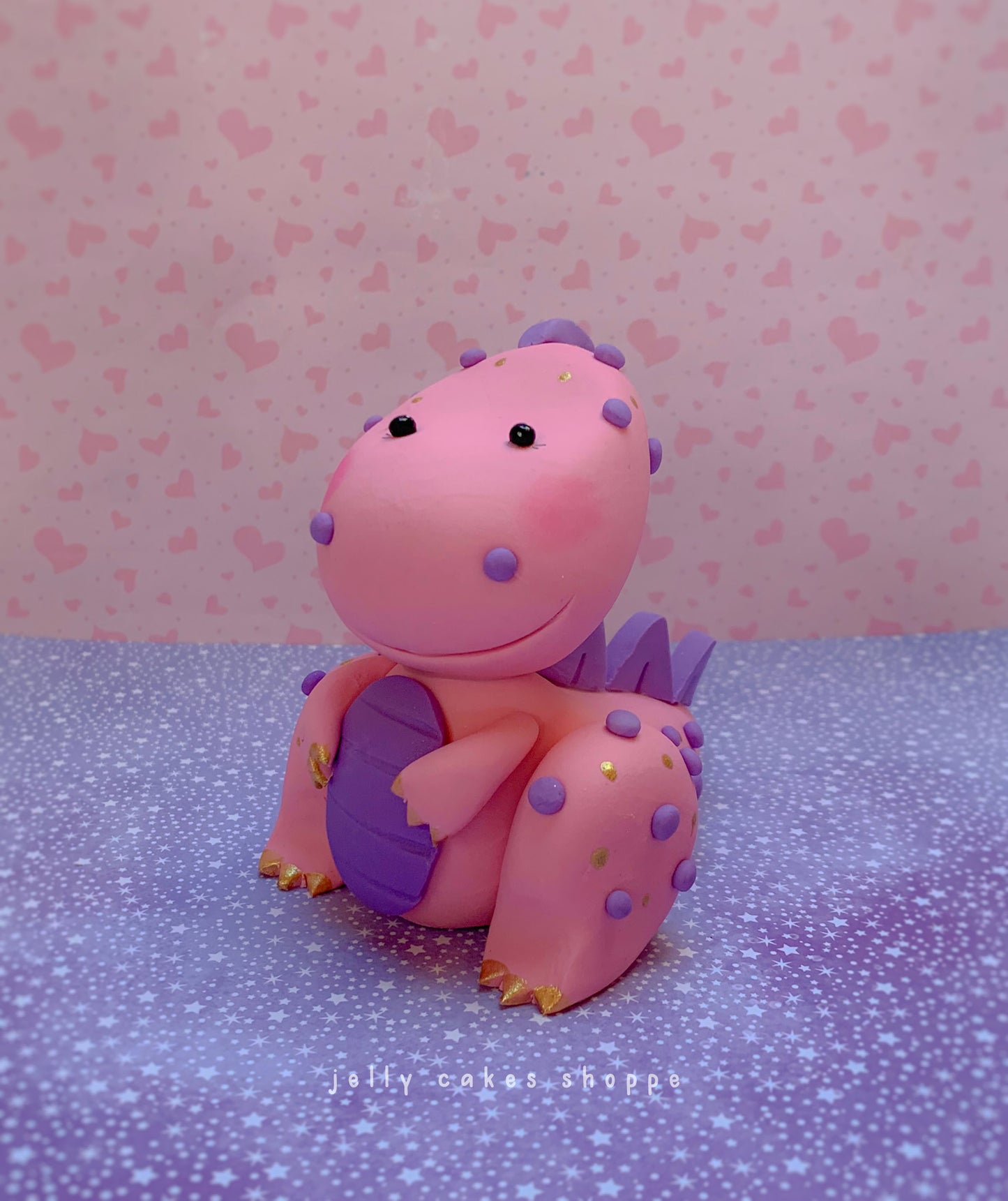 Pink Dinosaur Cake Topper