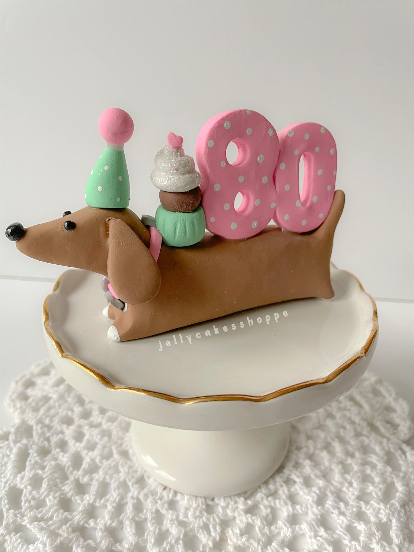 Dachshund Cake Topper, A Weenie Bit Older Birthday Party