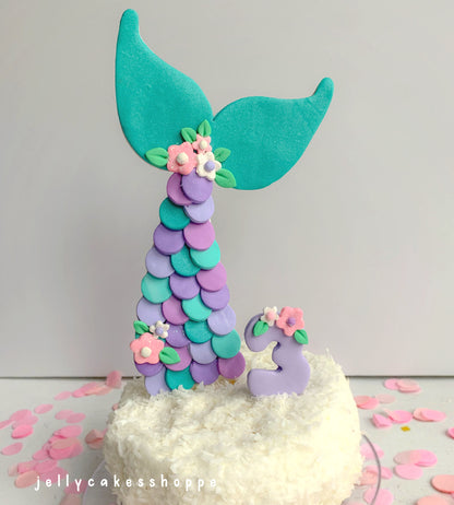 Mermaid Tail Cake Decoration, Mermaid Cake Topper