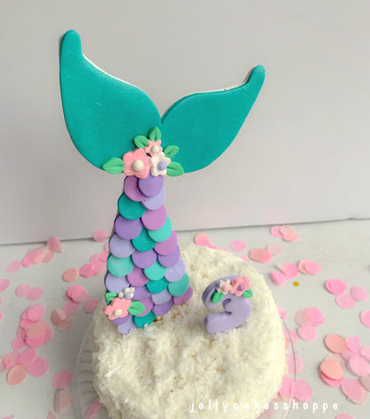 Mermaid Tail Cake Decoration, Mermaid Cake Topper