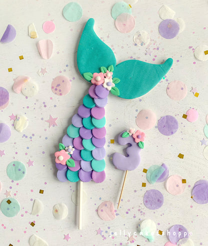 Mermaid Tail Cake Decoration, Mermaid Cake Topper