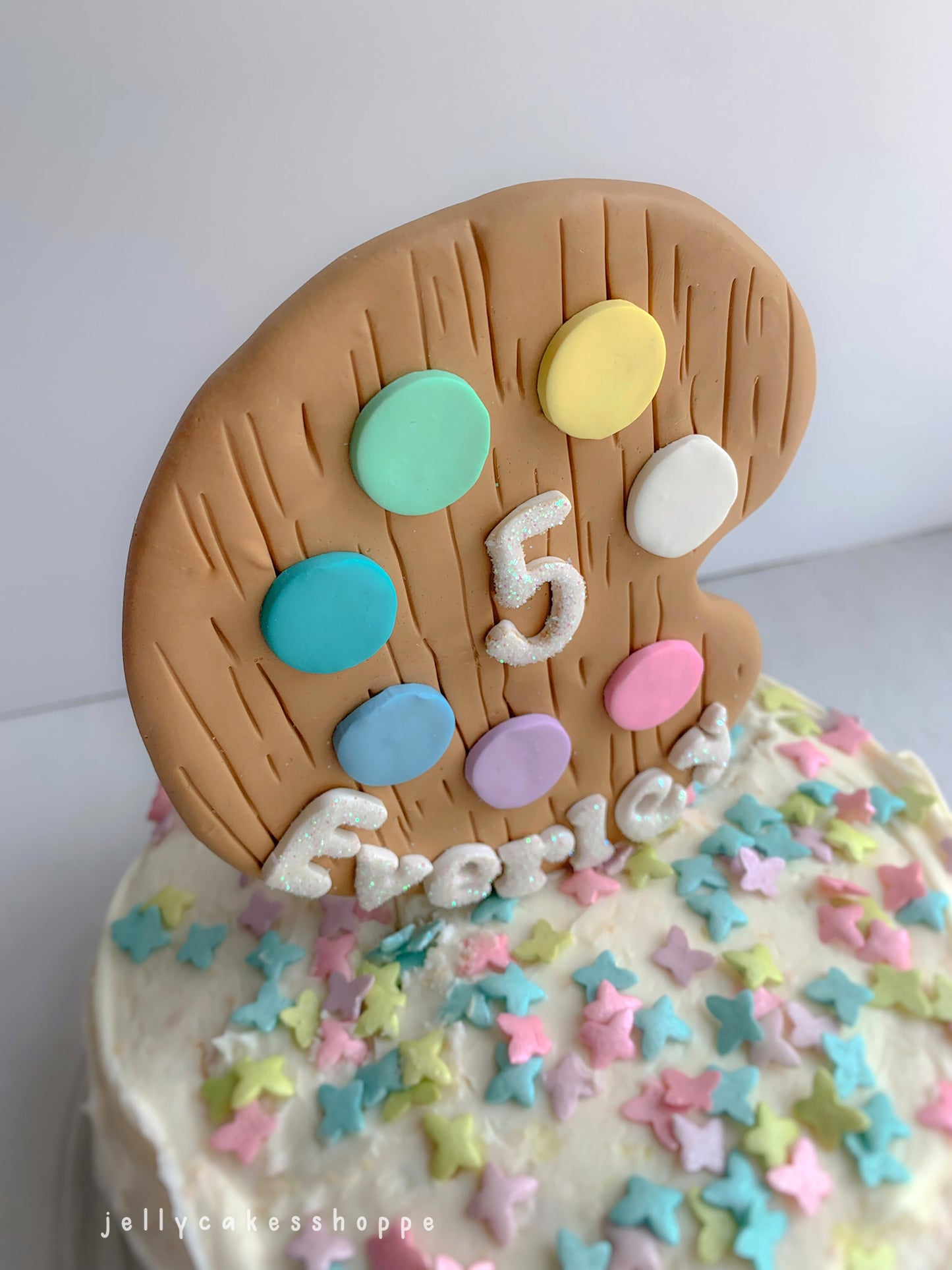 Paint Palette Cake Topper, Art Birthday Party Cake Decoration