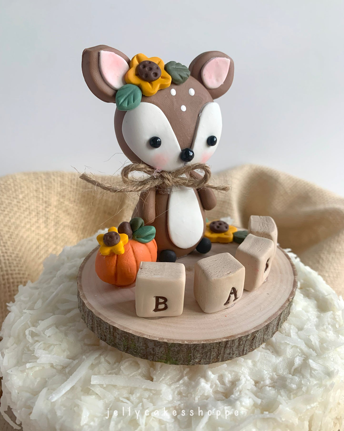 Autumn Woodland Deer Cake Topper for Birthdays and Baby Showers