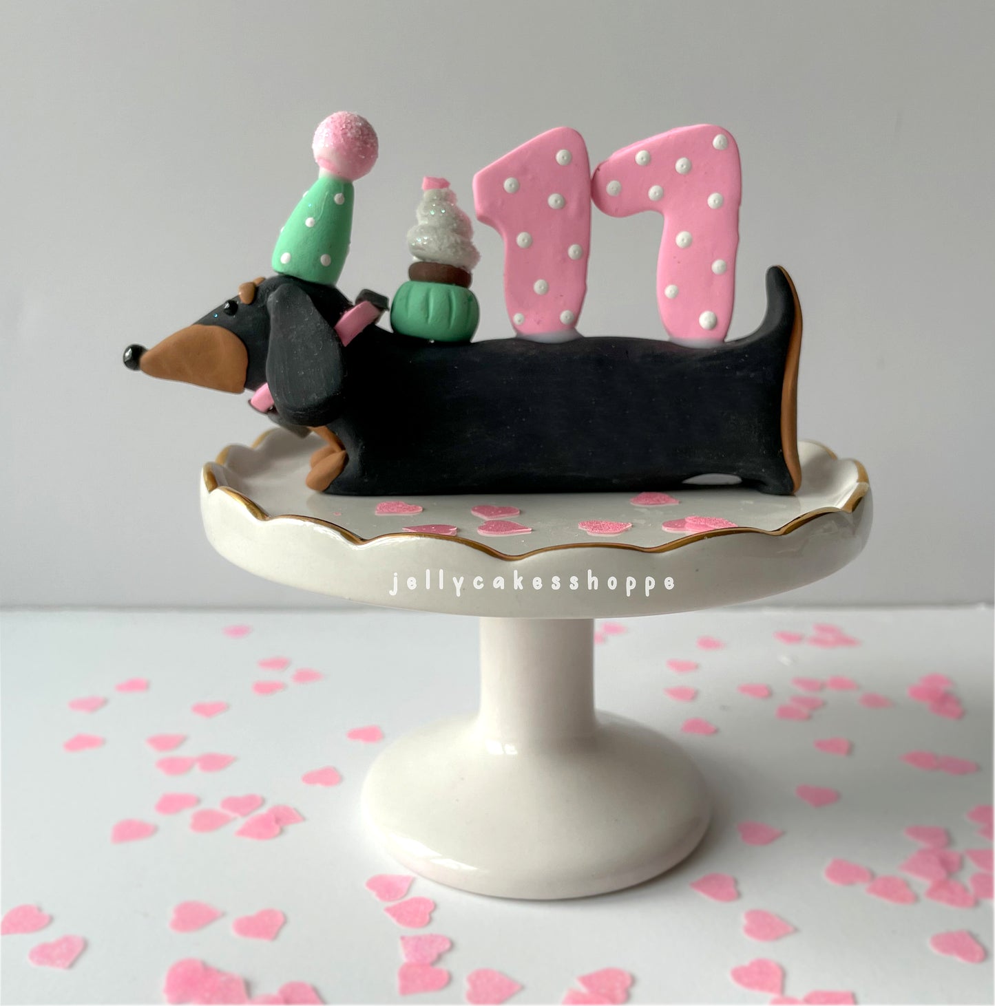 Dachshund Cake Topper, A Weenie Bit Older Birthday Party