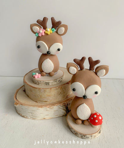 Woodland Deer Cake Topper for Boy