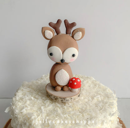Woodland Deer Cake Topper for Boy
