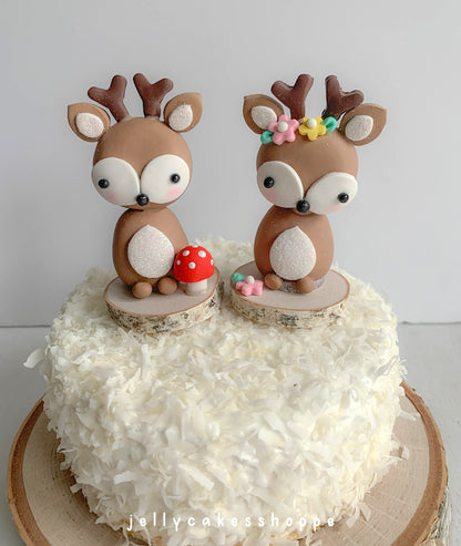 Woodland Deer Cake Topper for Boy
