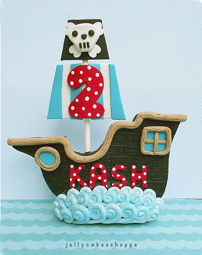 Pirate Ship Cake Topper