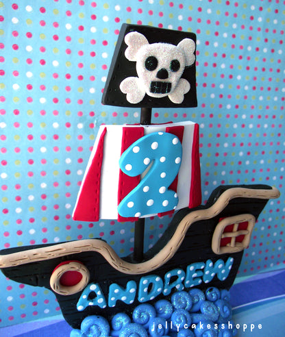 Pirate Ship Cake Topper