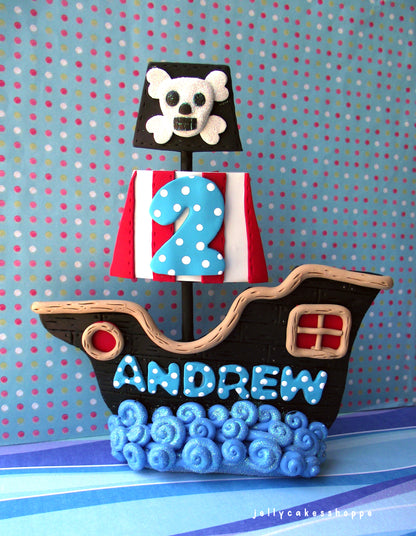 Pirate Ship Cake Topper