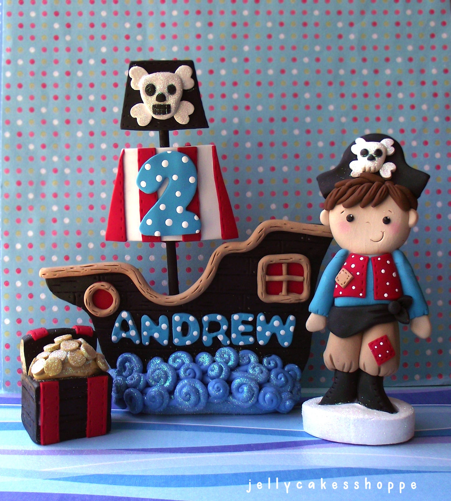 Pirate Ship Cake Topper