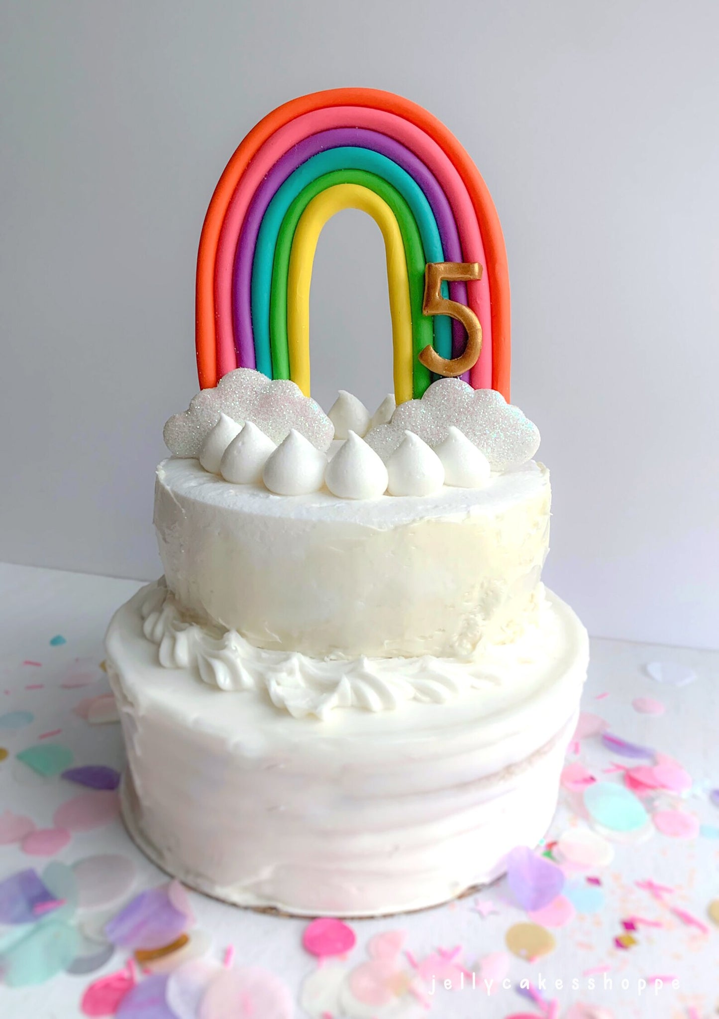 Rainbow Birthday Cake Topper