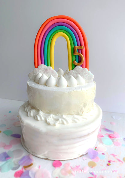 Rainbow Birthday Cake Topper