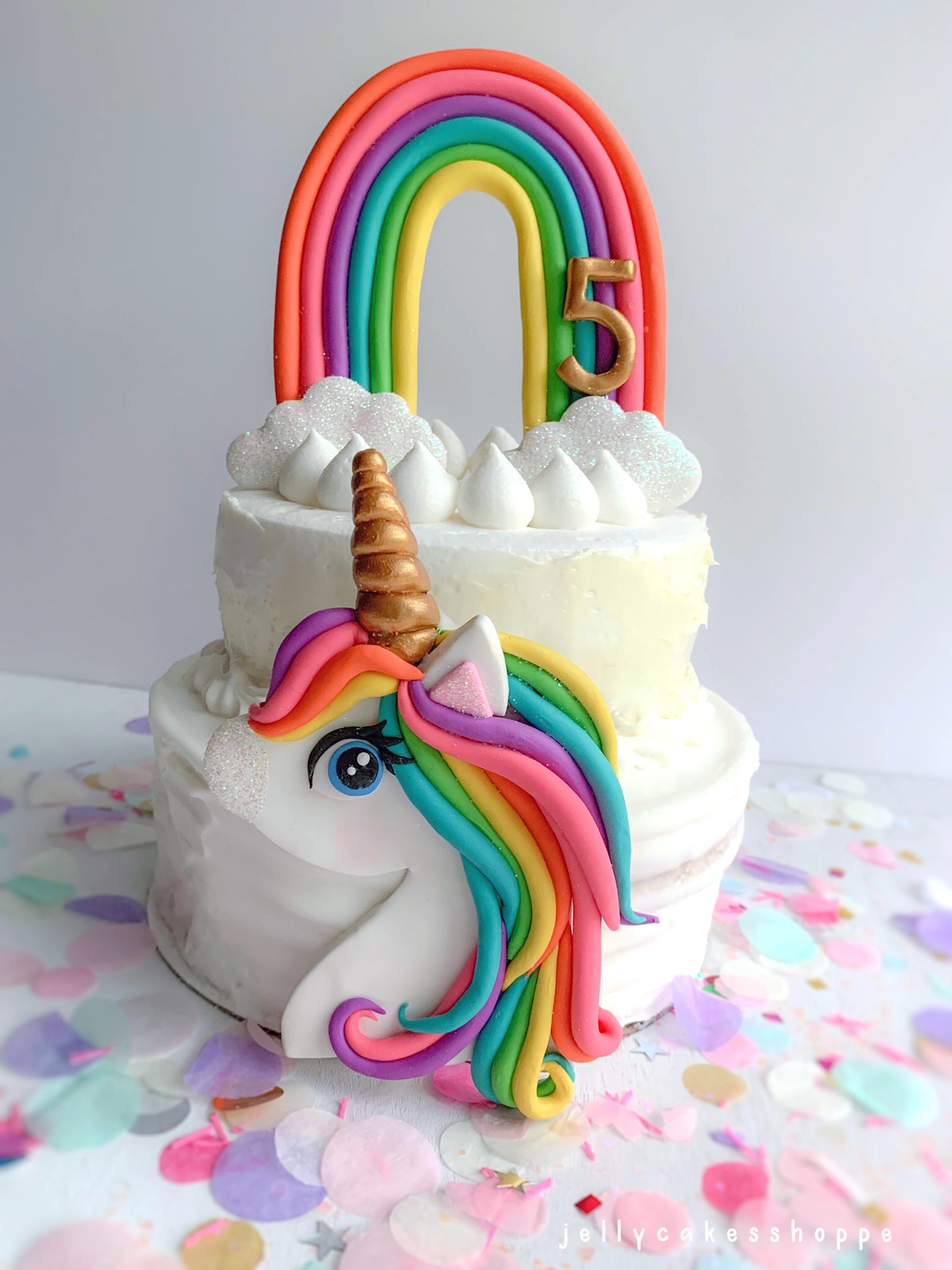 Rainbow Unicorn Cake Topper
