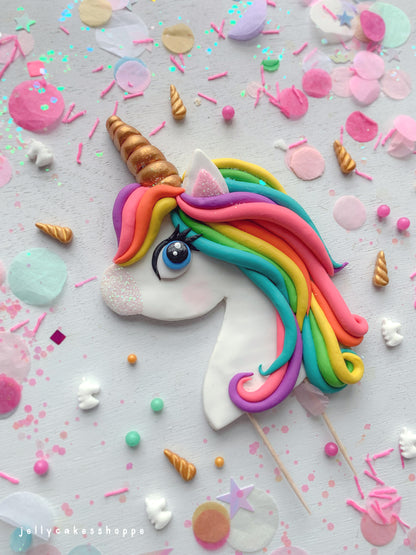 Rainbow Unicorn Cake Topper