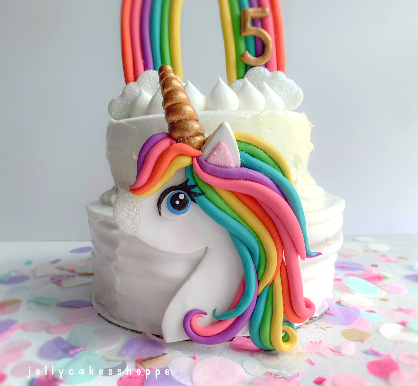 Rainbow Unicorn Cake Topper