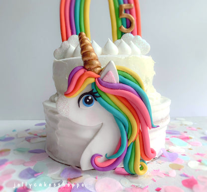Rainbow Unicorn Cake Topper