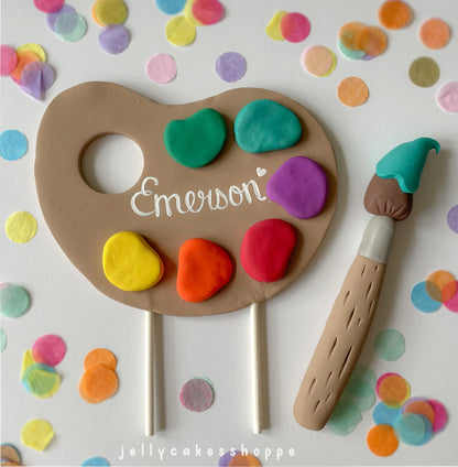 Artist Birthday Party Cake Topper