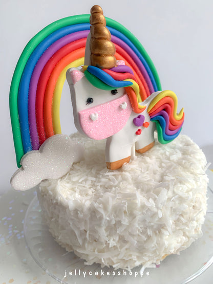 Rainbow Unicorn Birthday Cake Decorations