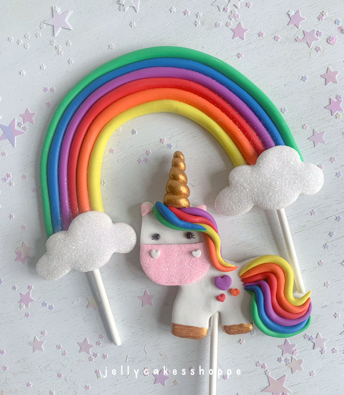 Rainbow Unicorn Birthday Cake Decorations