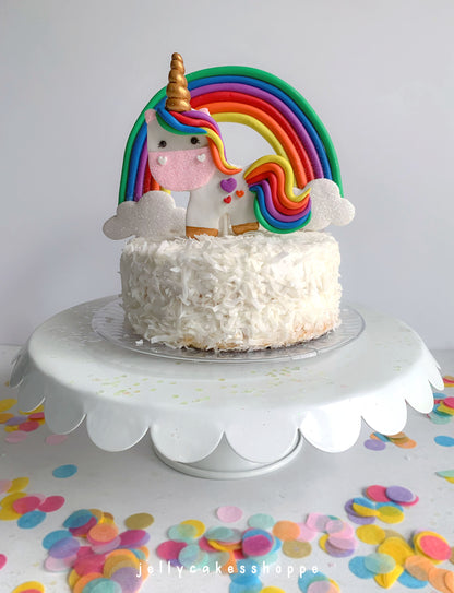 Rainbow Unicorn Birthday Cake Decorations