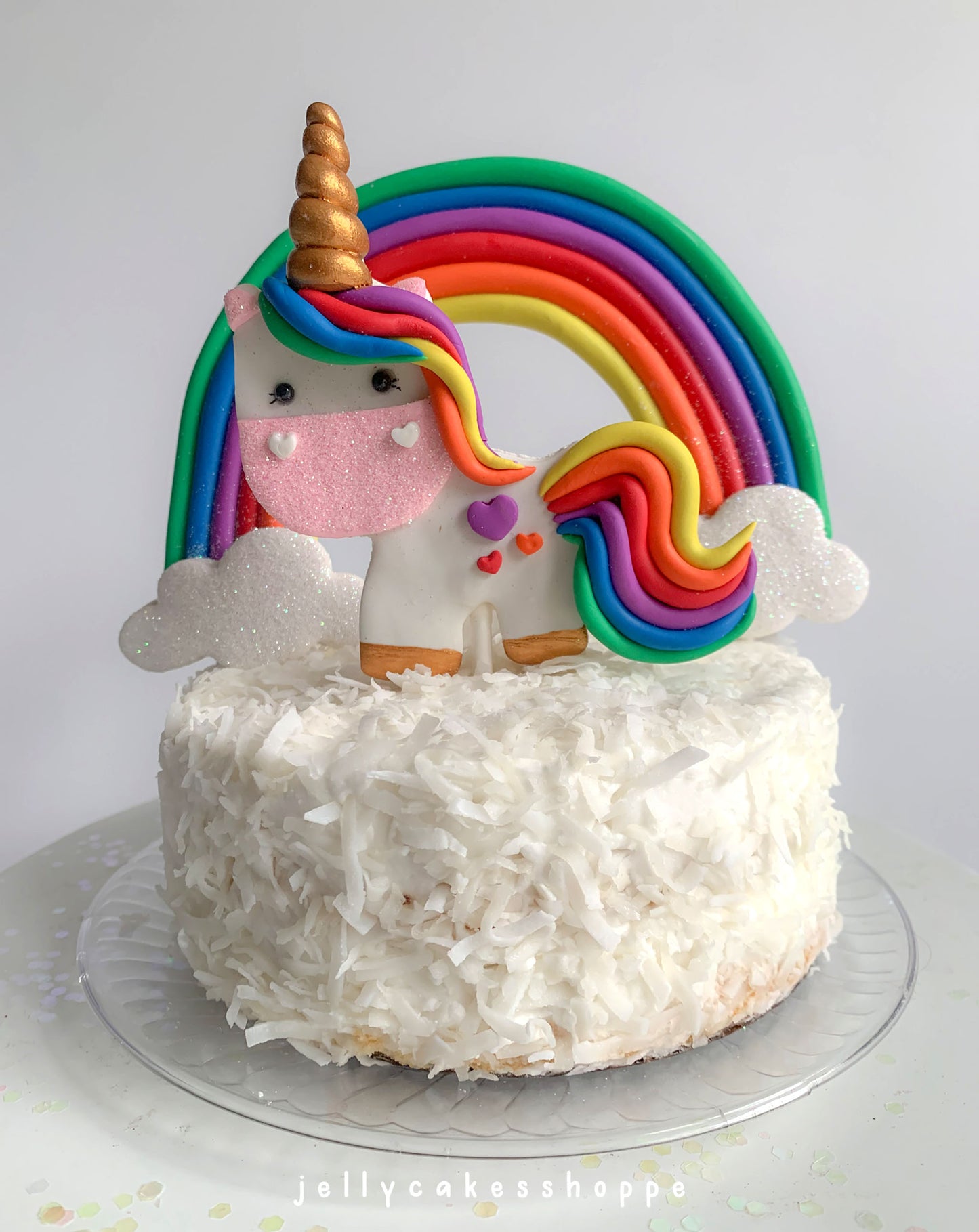 Rainbow Unicorn Birthday Cake Decorations
