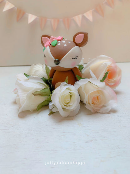Woodland Deer Cake Topper for Baby Showers and Birthdays