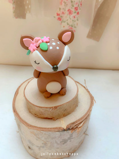 Woodland Deer Cake Topper for Baby Showers and Birthdays
