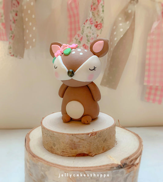 Woodland Deer Cake Topper for Baby Showers and Birthdays