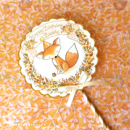 Fall Woodland Cake Decorations