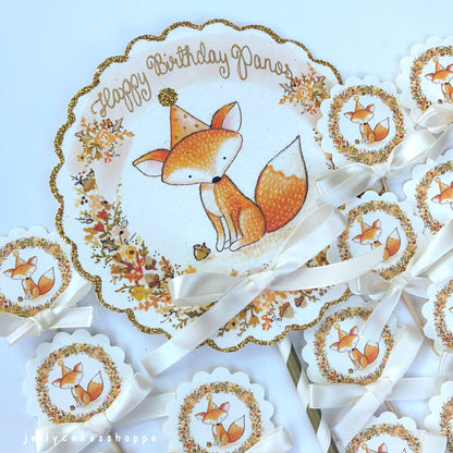 Fall Woodland Cake Decorations