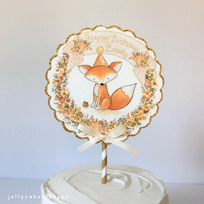 Fall Woodland Cake Decorations