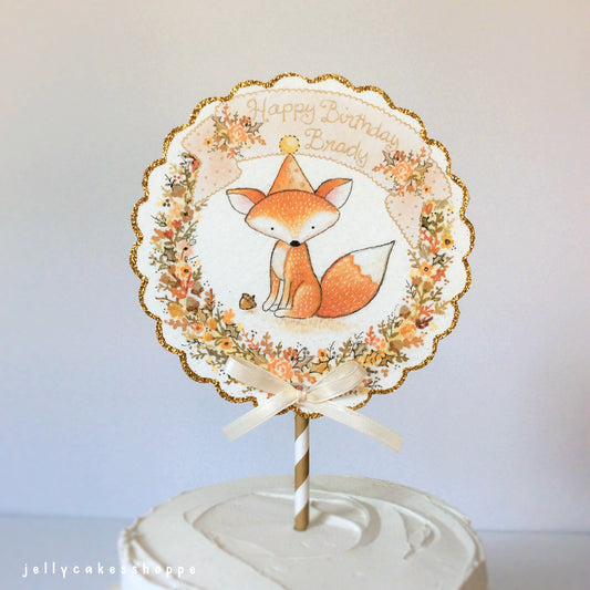 Fall Woodland Cake Decorations