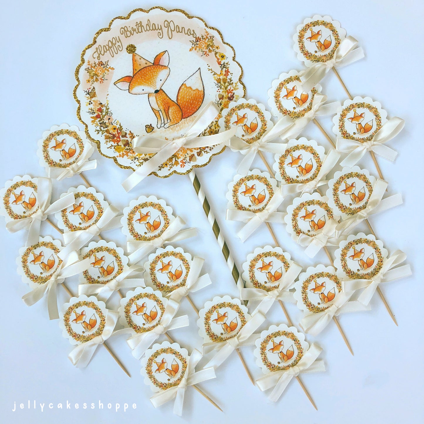 Fall Woodland Cake Decorations