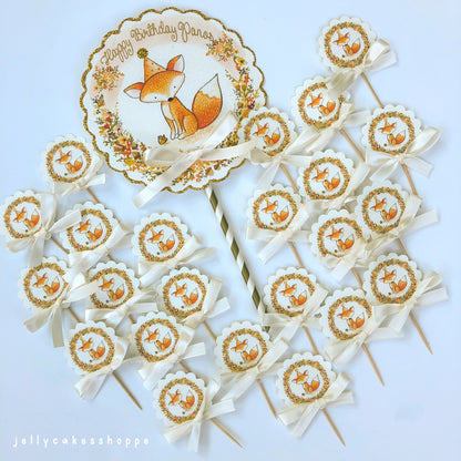 Fall Woodland Cake Decorations