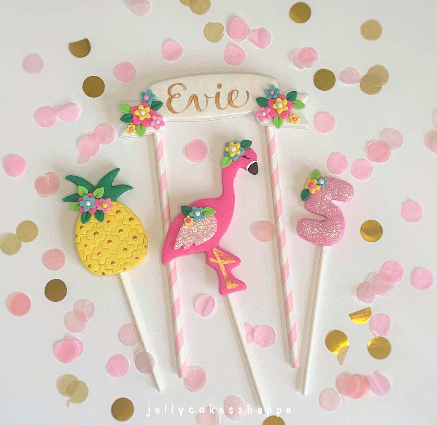 Flamingo Cake Decorations, Pink Flamingo Cake Topper