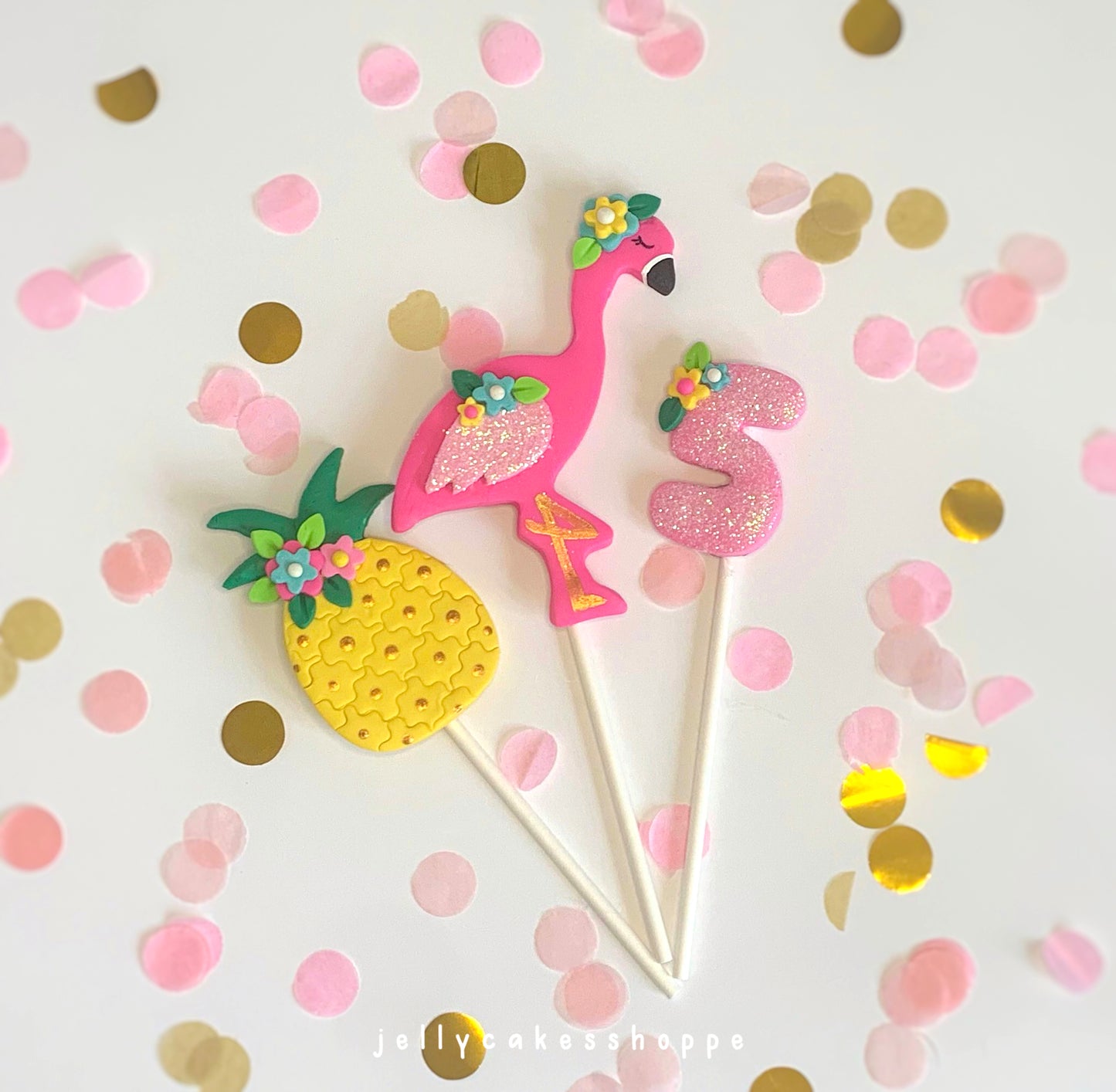 Flamingo Cake Decorations, Pink Flamingo Cake Topper