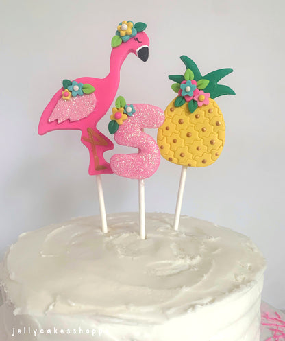 Flamingo Cake Decorations, Pink Flamingo Cake Topper