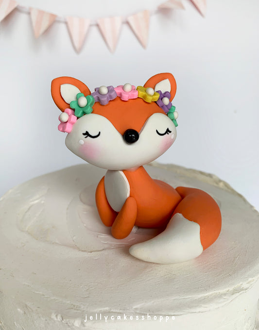 Fox Cake Topper for Birthday Party and Baby Shower