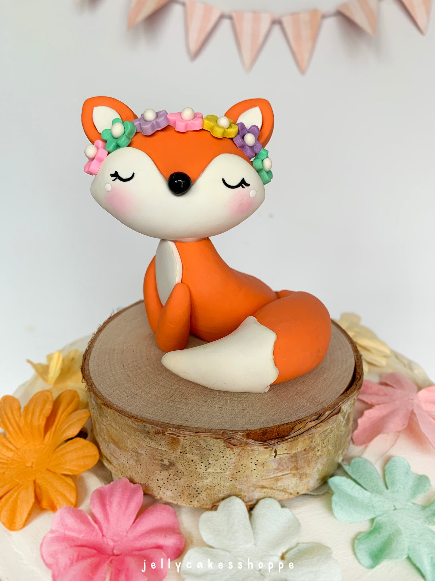 Fox Cake Topper for Birthday Party and Baby Shower