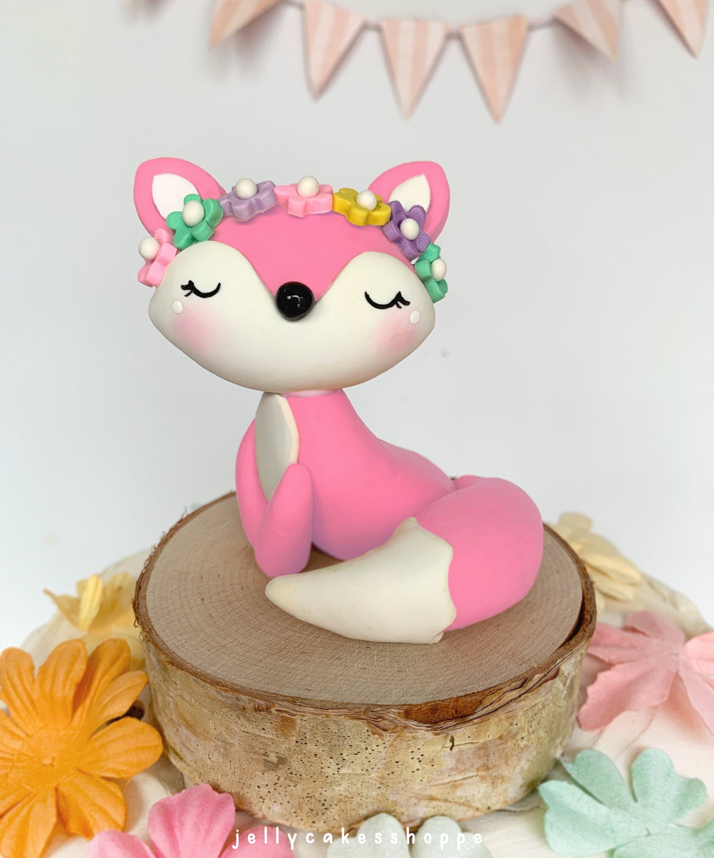 Fox Cake Topper for Birthday Party and Baby Shower