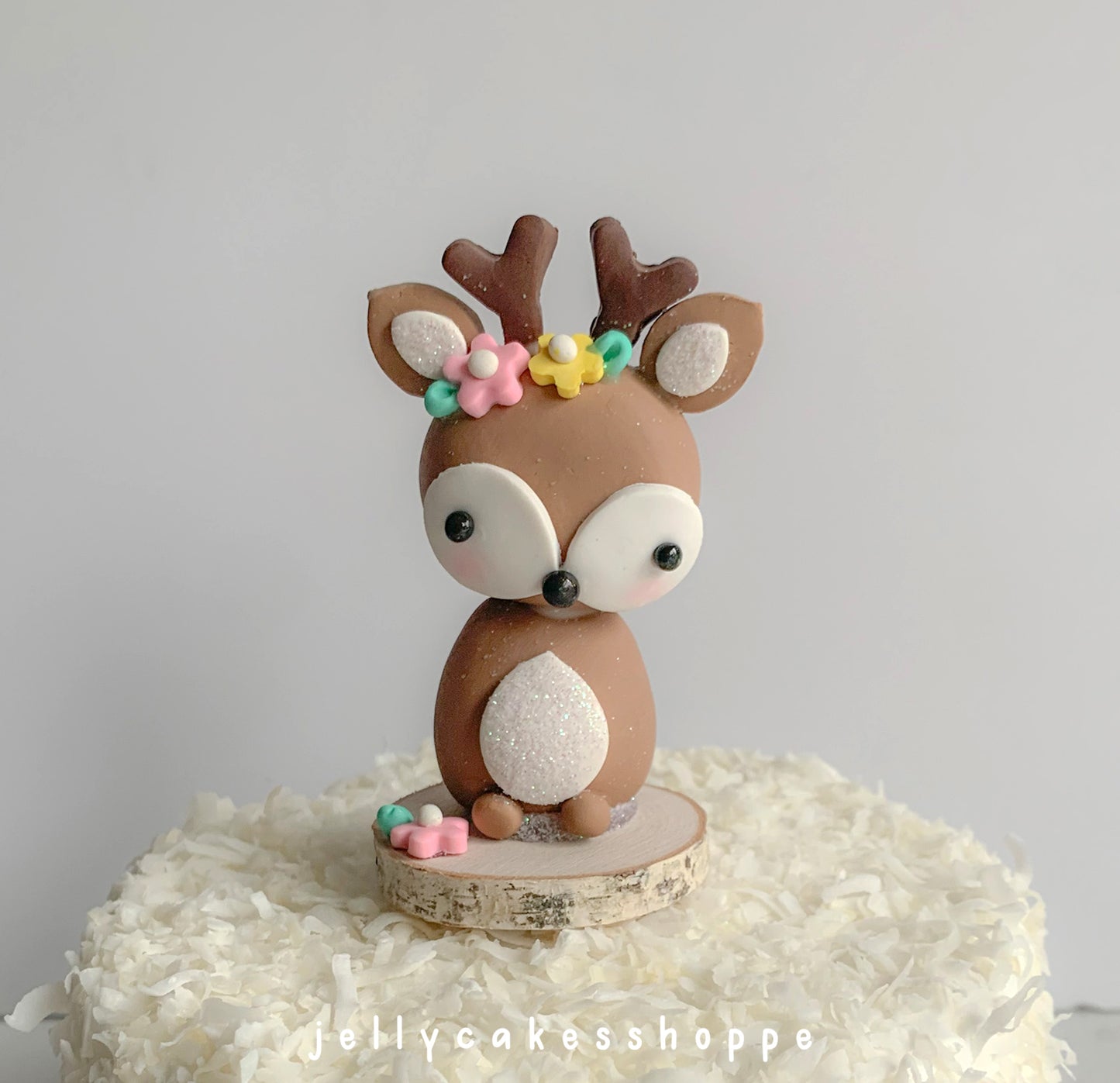 Woodland Deer Cake Topper for Girl