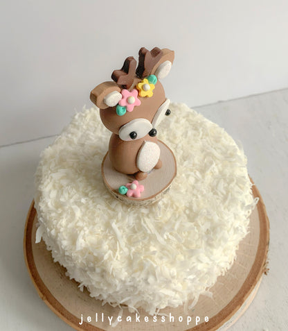 Woodland Deer Cake Topper for Girl