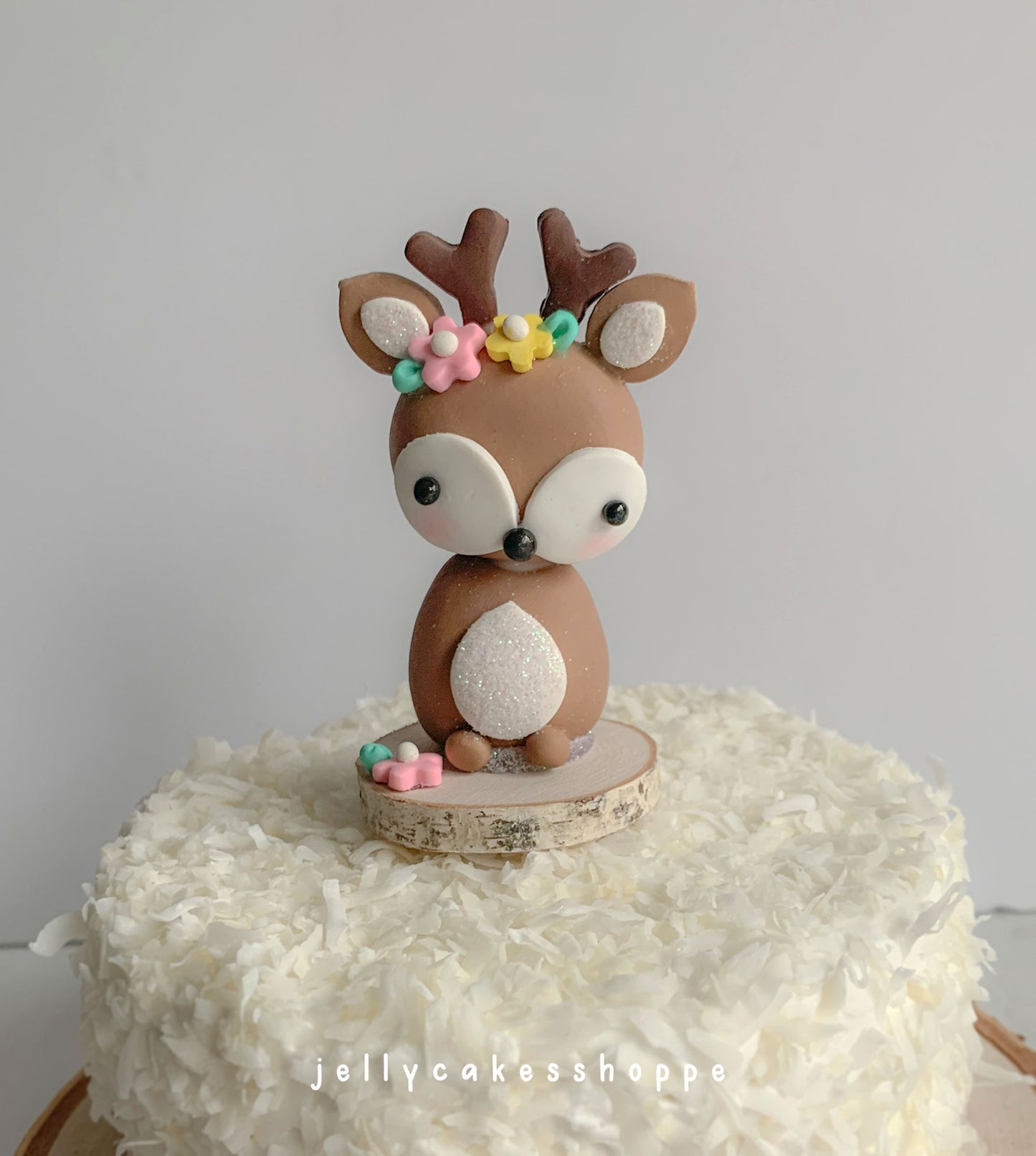 Woodland Deer Cake Topper for Girl