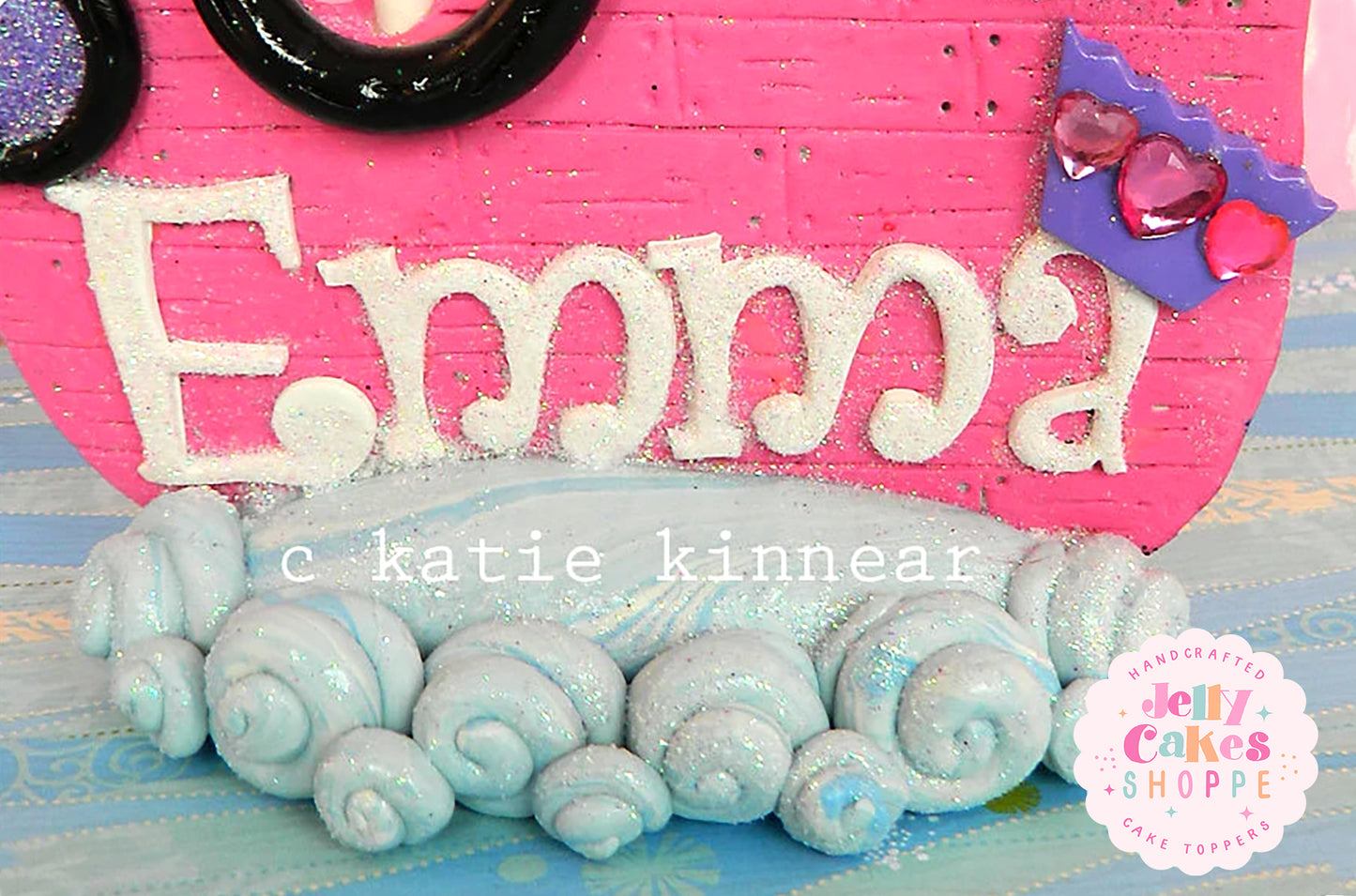 Pink Pirate Ship Cake Topper